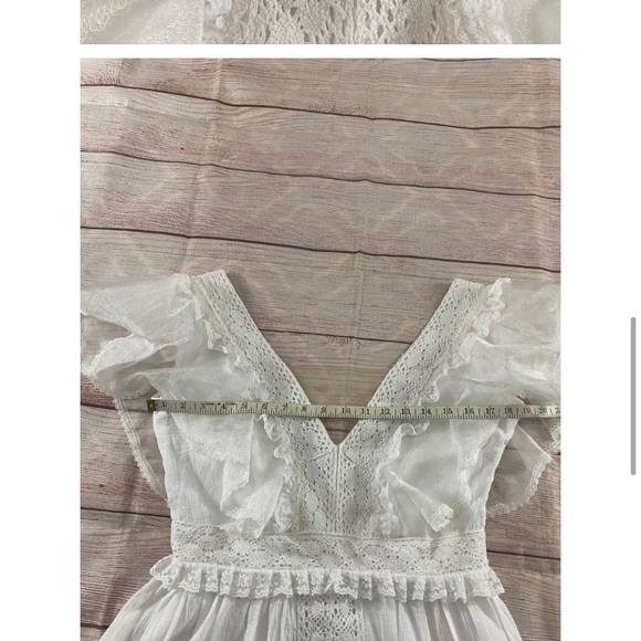 Elite Designer White Maxi Dress - Large - Picture 6 of 6